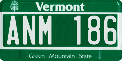 VT license plate ANM186
