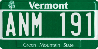 VT license plate ANM191
