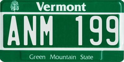 VT license plate ANM199