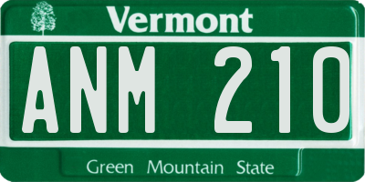 VT license plate ANM210