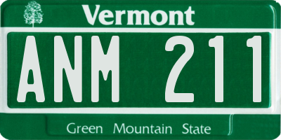 VT license plate ANM211