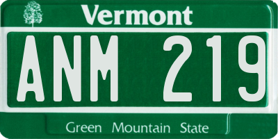 VT license plate ANM219