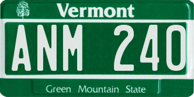 VT license plate ANM240