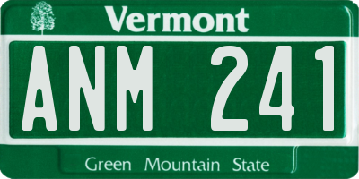 VT license plate ANM241