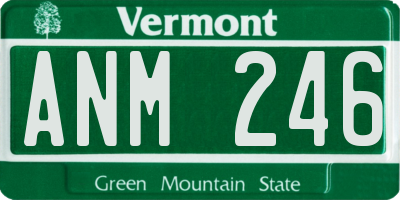 VT license plate ANM246