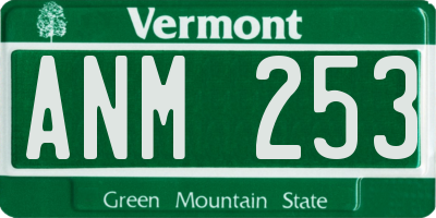 VT license plate ANM253