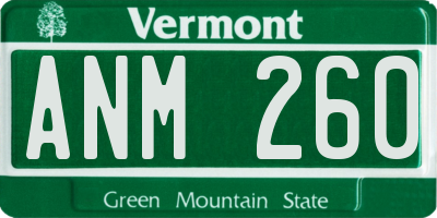 VT license plate ANM260