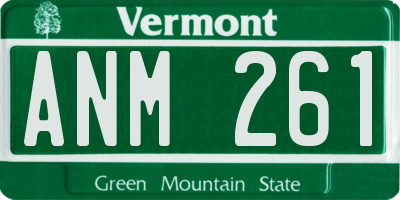 VT license plate ANM261