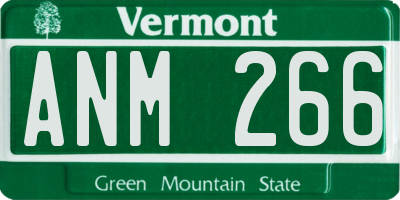 VT license plate ANM266
