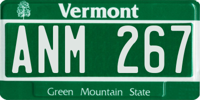 VT license plate ANM267