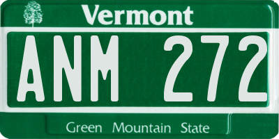 VT license plate ANM272