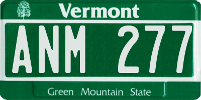 VT license plate ANM277