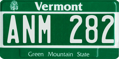 VT license plate ANM282