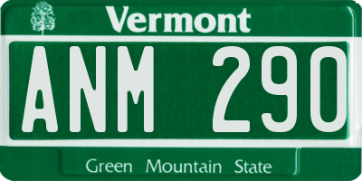 VT license plate ANM290