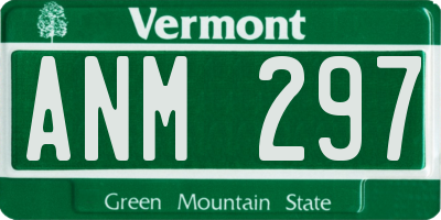 VT license plate ANM297