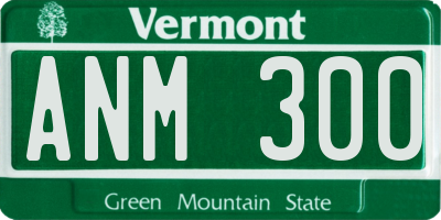 VT license plate ANM300