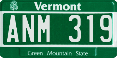 VT license plate ANM319