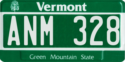 VT license plate ANM328