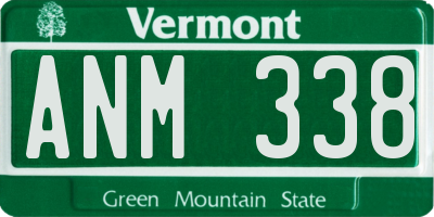 VT license plate ANM338