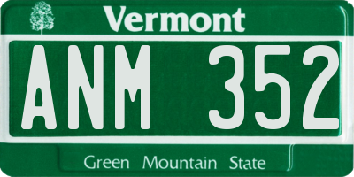 VT license plate ANM352