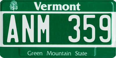 VT license plate ANM359