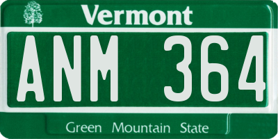 VT license plate ANM364