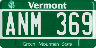 VT license plate ANM369