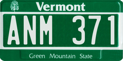 VT license plate ANM371