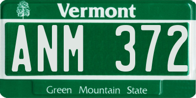 VT license plate ANM372