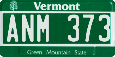 VT license plate ANM373