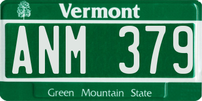 VT license plate ANM379
