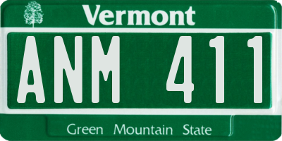 VT license plate ANM411