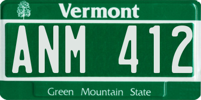 VT license plate ANM412