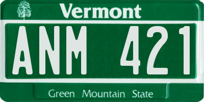 VT license plate ANM421