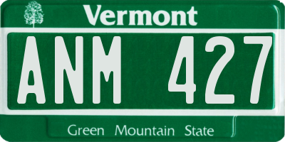 VT license plate ANM427