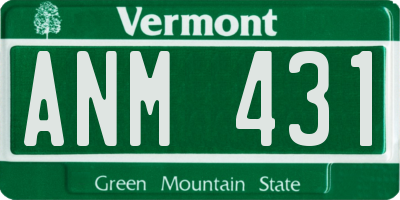 VT license plate ANM431