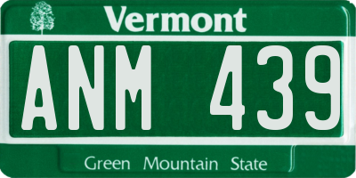 VT license plate ANM439