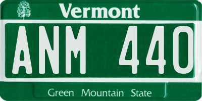 VT license plate ANM440
