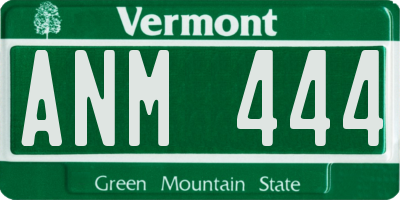 VT license plate ANM444
