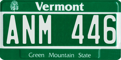 VT license plate ANM446