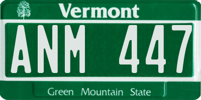 VT license plate ANM447