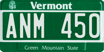 VT license plate ANM450