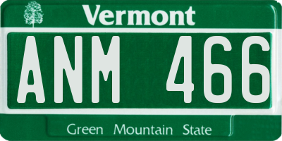 VT license plate ANM466