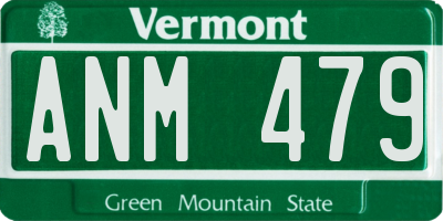 VT license plate ANM479
