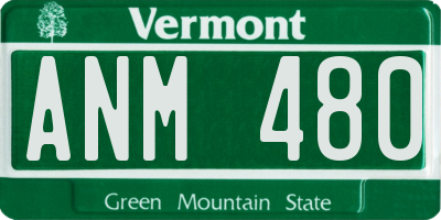 VT license plate ANM480