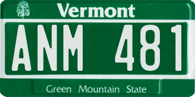 VT license plate ANM481