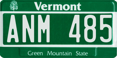 VT license plate ANM485
