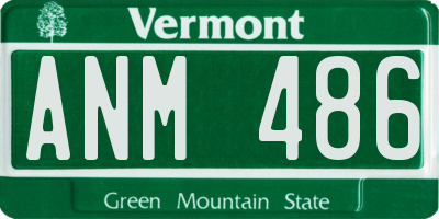 VT license plate ANM486