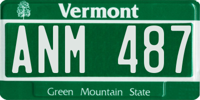 VT license plate ANM487