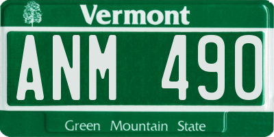 VT license plate ANM490